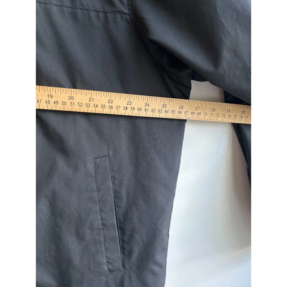 Puma Solid Black Windbreaker Jacket Hooded Mens Size XL